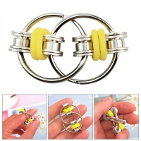 Set 3 jucarii Spinner Key Chain Fidget, antistres, galben/albastru/violet, Vivo, SPINNER3